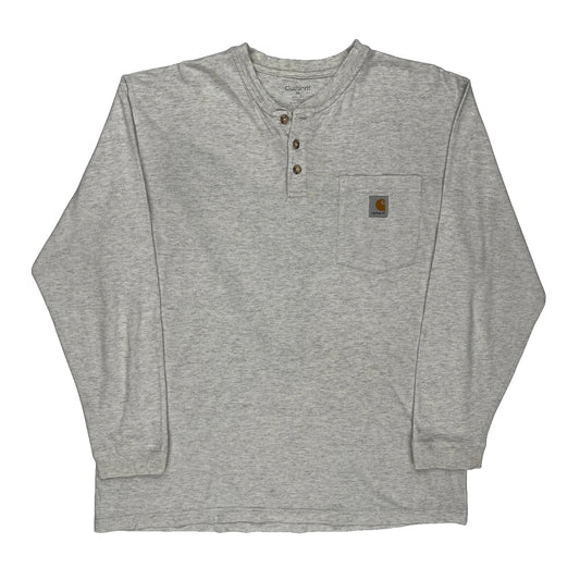 Carhartt Long Sleeve T-Shirt - Medium Grey Cotton