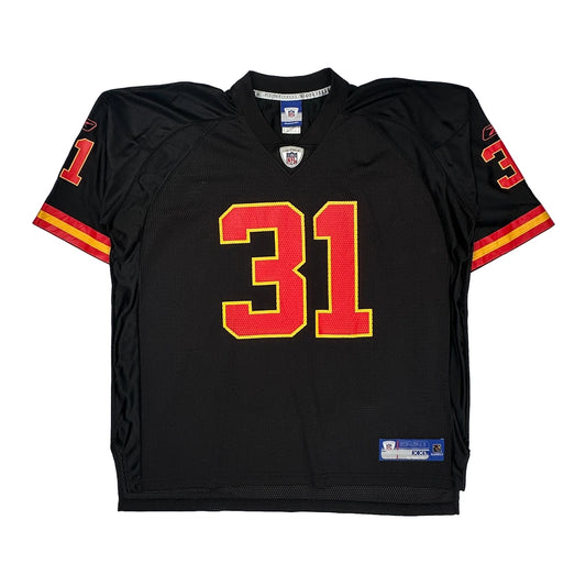 Vintage Kansas City Chiefs Reebok Nfl Jersey - 2XL Black Polyester