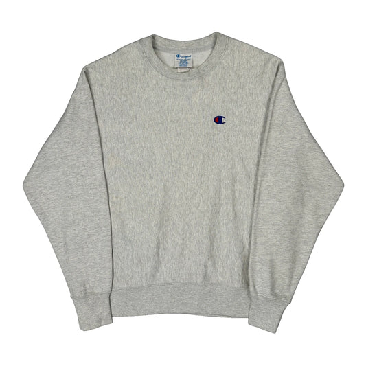 Vintage Reverse Weave Champion Sweatshirt - Large Grey Cotton Blend