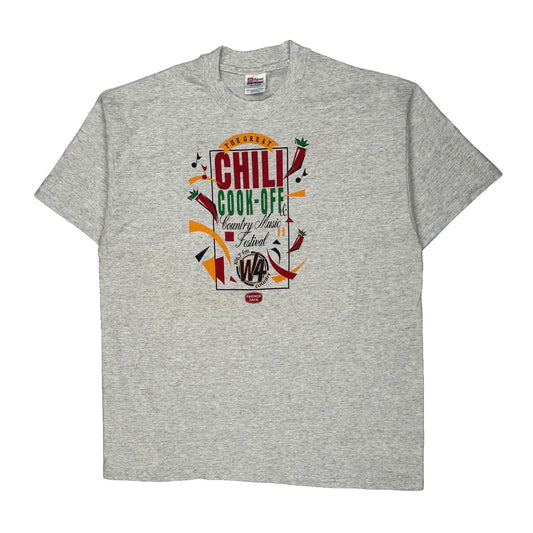 Chili Cook-Off & Country Music Festival Hanes Graphic T-Shirt - XL Grey Cotton