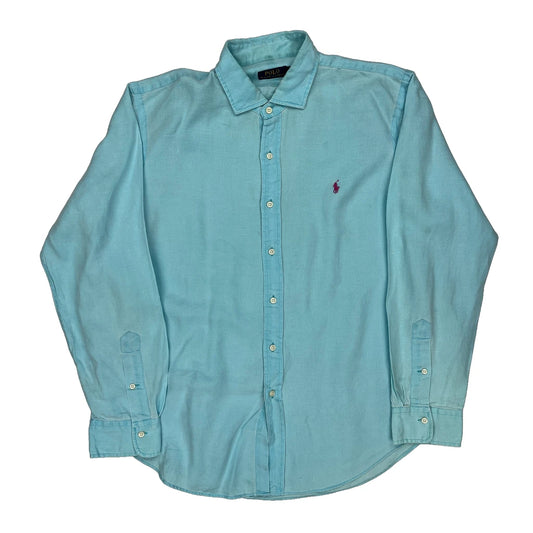 Polo By Ralph Lauren Shirt - XL Blue Linen