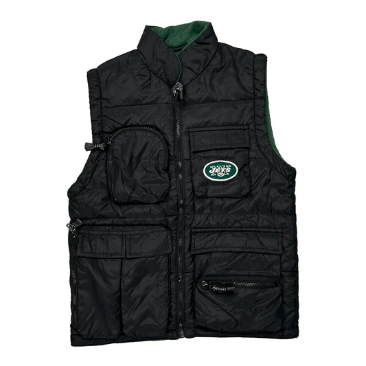 New York Jets Puma Nfl Gilet - Medium Black Nylon