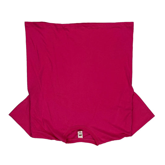Fruit Of The Loom Single Stitch T-Shirt - XL Pink Cotton