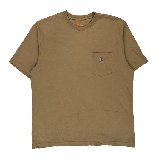 Carhartt T-Shirt - Large Brown Cotton