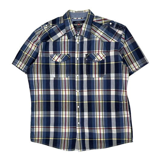 Ecko Unltd Checked Short Sleeve Shirt - 2XL Multicoloured Cotton