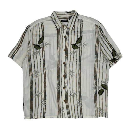 Puritan Hawaiian Shirt - Large White Viscose