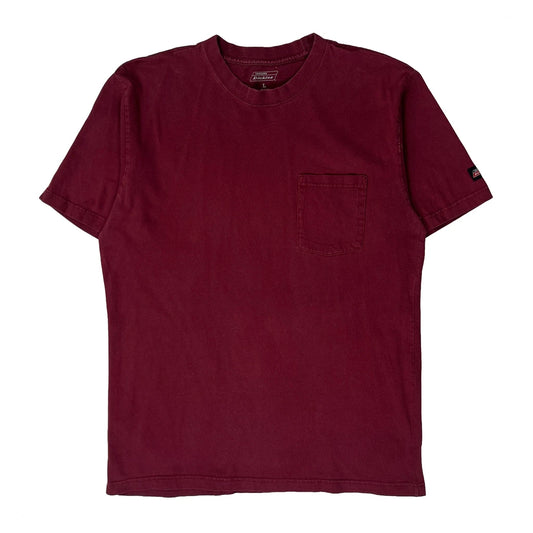 Dickies T-Shirt - Large Burgundy Cotton