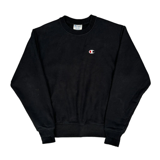 Vintage Reverse Weave Champion Sweatshirt - Medium Black Cotton