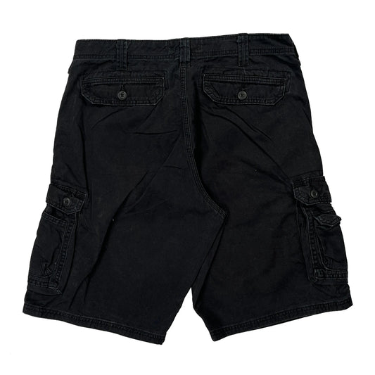 Lee Cargo Shorts - 33W 10L Black Cotton