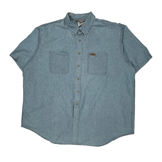 Carhartt Denim Shirt - 2XL Blue Cotton