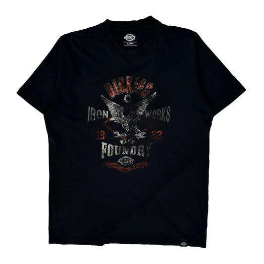 Vintage Dickies T-Shirt - Large Black Cotton