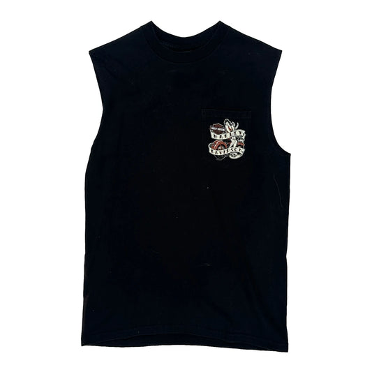Naples Florida Harley Davidson Graphic Vest - Medium Black Cotton