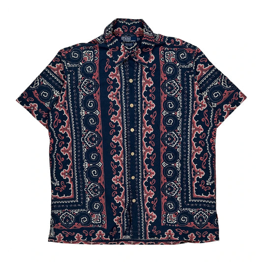 Polo By Ralph Lauren Patterned Shirt - Medium Blue Cotton