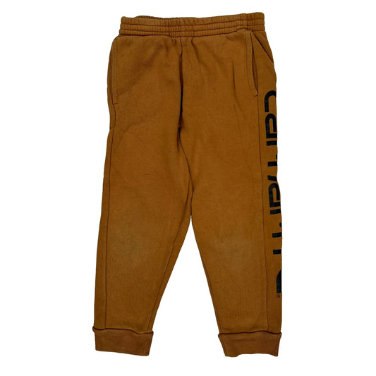Age 6 Carhartt Spellout Joggers - Small Brown Cotton