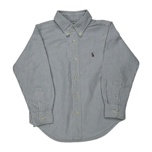 Vintage Age 3 Ralph Lauren Striped Shirt - XS Blue Cotton