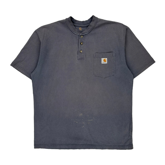 Carhartt T-Shirt - Large Grey Cotton