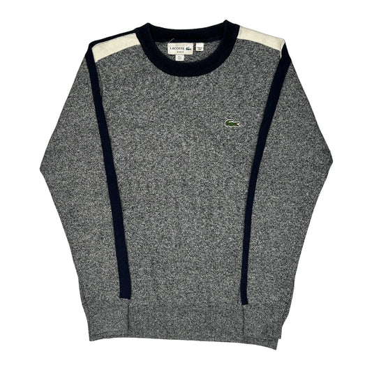 Lacoste Slim Fit Jumper - Medium Grey Cotton Blend