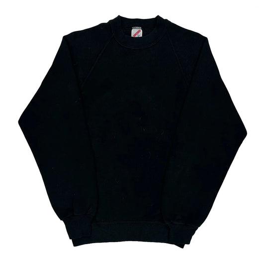 90S Blank Jerzees Sweatshirt - Medium Black Cotton