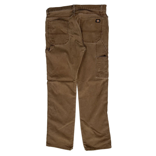 Dickies Carpenter Trousers - 32W 31L Brown Cotton