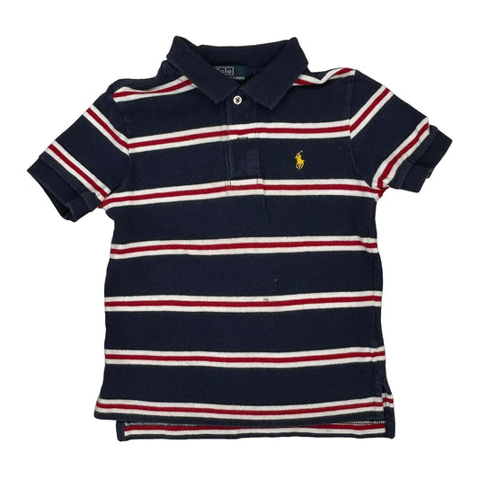 Age 3 Polo By Ralph Lauren Striped Polo Shirt - XS Navy Cotton