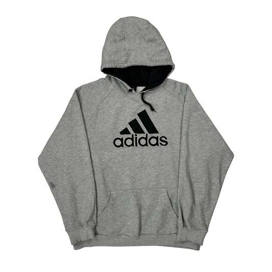 Adidas Hoodie - XL Grey Cotton Blend