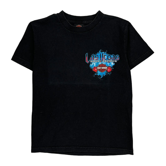 Las Vegas Harley Davidson Graphic T-Shirt - Small Black Cotton