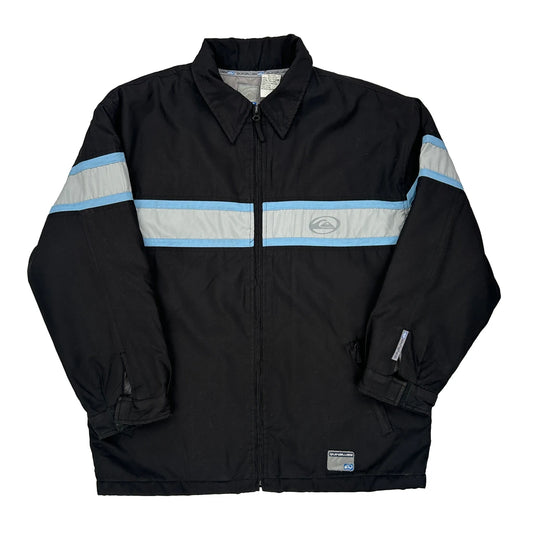 Quiksilver Striped Jacket - XL Black Polyester
