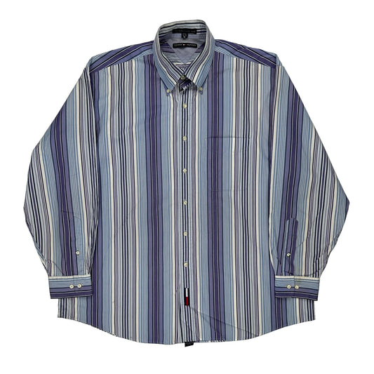 Tommy Hilfiger Striped Shirt - XL Blue Cotton