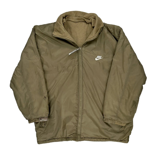 Nike Reversible Jacket - XL Khaki Polyester