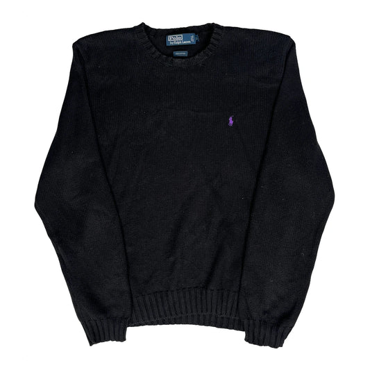 Polo By Ralph Lauren Jumper - Large Black Cotton