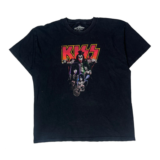 Band Graphic Kiss Graphic T-Shirt - XL Black Cotton