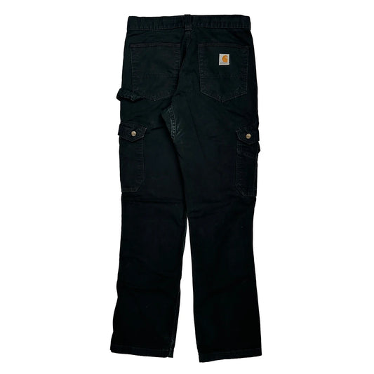 Carhartt Cargo Trousers - 30W 33L Black Cotton