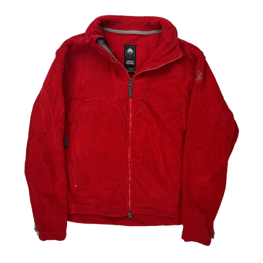 Nike Acg Fleece Jacket - Small Red Polyester