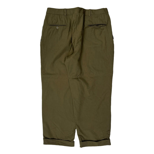 Burberry Chinos - 32W 26L Khaki Wool
