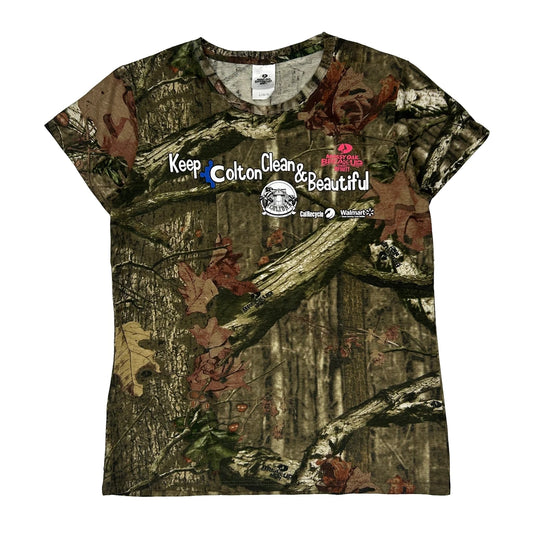 Mossy Oak Camo T-Shirt - Large Green Cotton