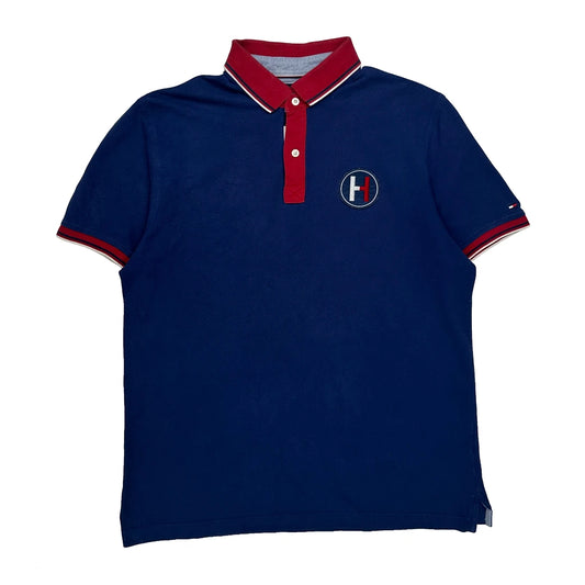 Vintage Tommy Hilfiger Polo Shirt - Large Blue Cotton