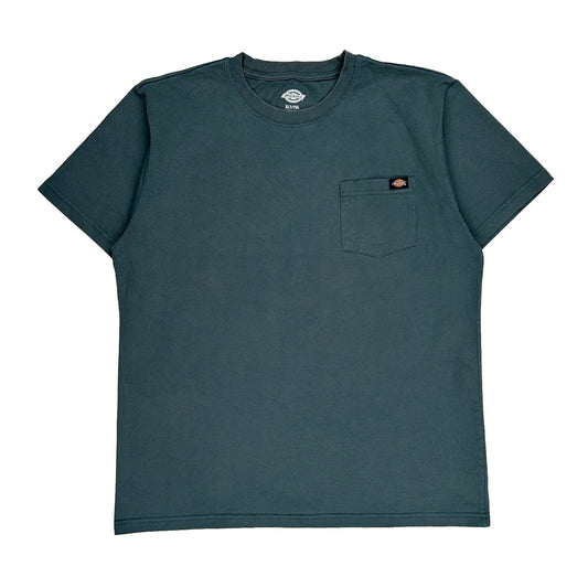 Dickies Tall T-Shirt - XL Blue Cotton