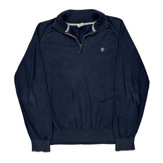 Timberland 1/4 Zip - XL Navy Cotton