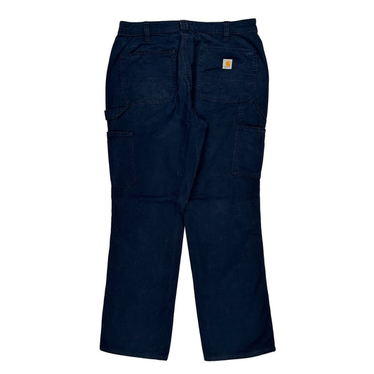 Carhartt Cargo Trousers - 32W UK 12 Navy Cotton