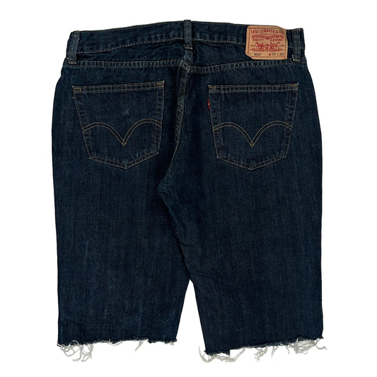 Levis Denim Shorts - 36W 14L Dark Wash Denim