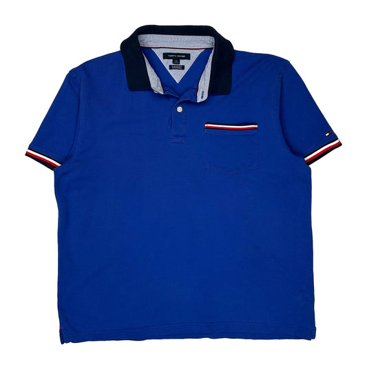 Tommy Hilfiger Polo Shirt - Large Blue Cotton