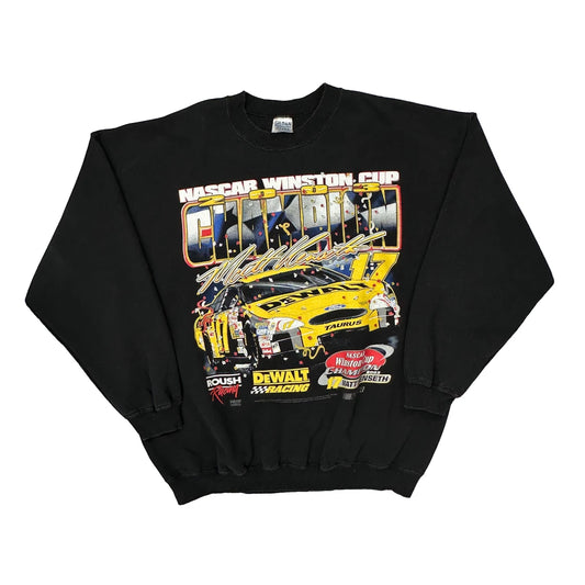 Vintage Nascar Winston Cup Champion Gildan Nascar Sweatshirt - XL Black Cotton Blend
