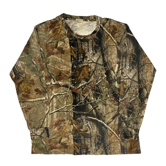 Vintage Unbranded Camo Long Sleeve T-Shirt - XL Camo Cotton