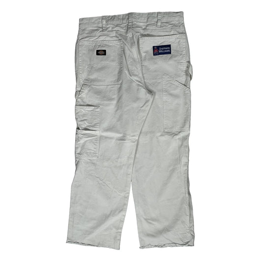 Dickies Carpenter Trousers - 33W 27L White Cotton