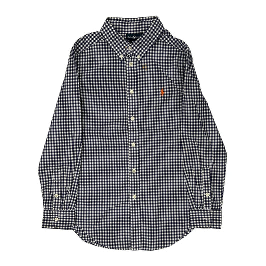 Age 10-12 Ralph Lauren Checked Shirt - Medium Navy Cotton
