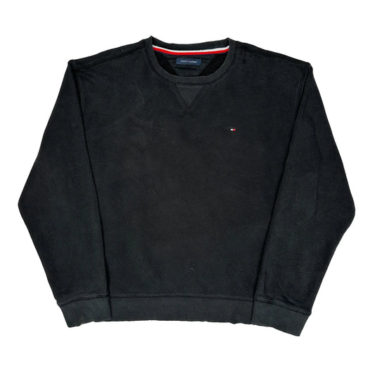 Vintage Tommy Hilfiger Sweatshirt - 2XL Black Cotton