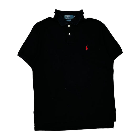 Polo By Ralph Lauren Polo Shirt - Large Black Cotton