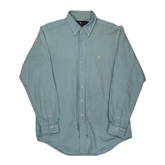 Ralph Lauren Striped Shirt - Large Blue Cotton