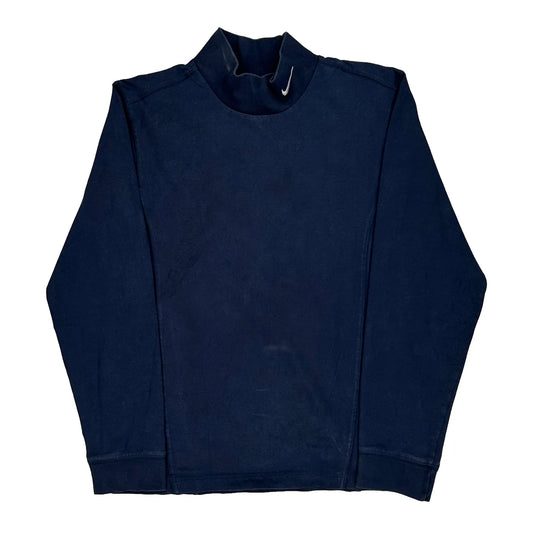 Nike Long Sleeve T-Shirt - Small Navy Cotton