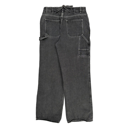 Vintage Unbranded Wide Leg Carpenter Trousers - 31W UK 14 Grey Denim